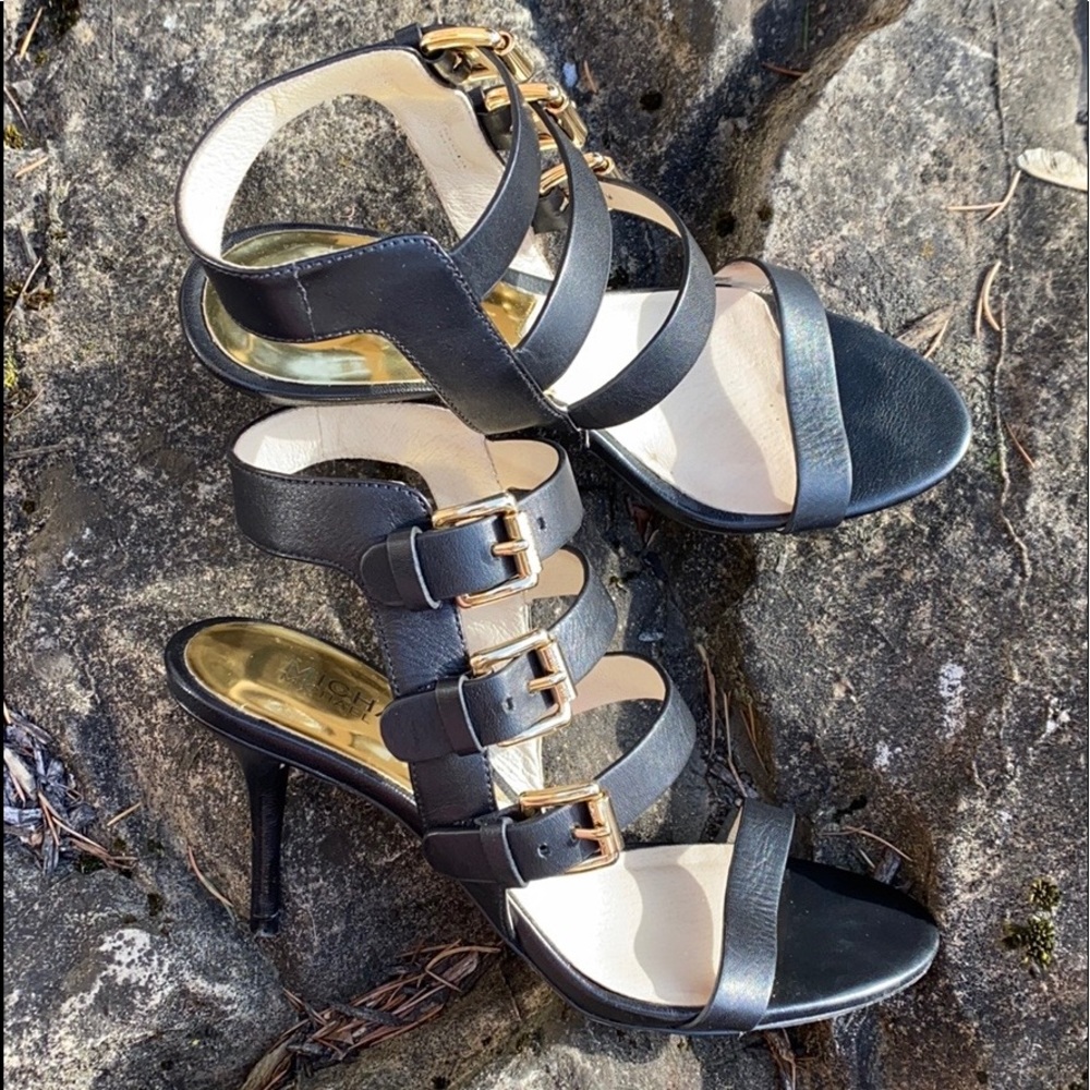 Michael Kors women’s strappy black heels size 5.5